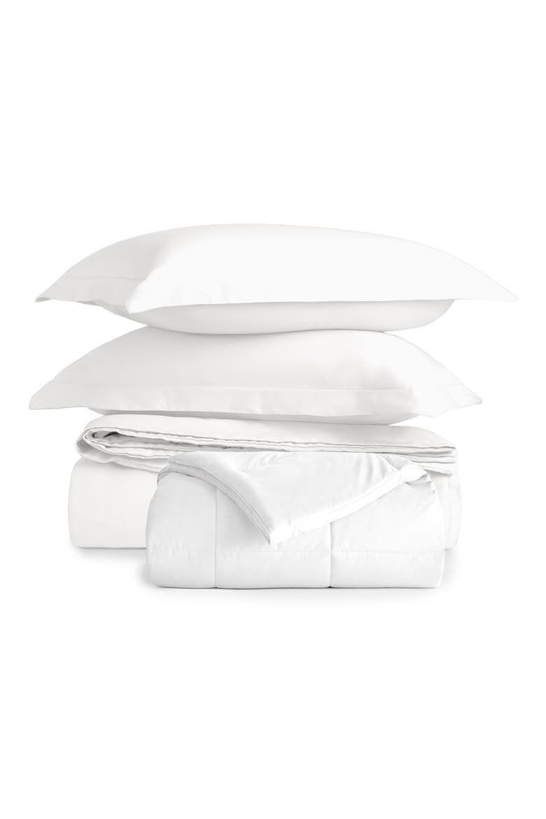 Vintage Washed Cotton Duvet Cover & Sham Set, Main, color, WHITE