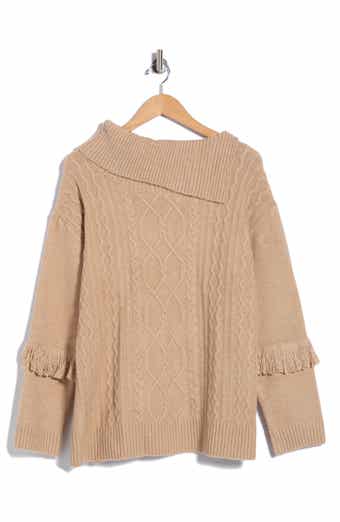 Cable Fringe Sweater