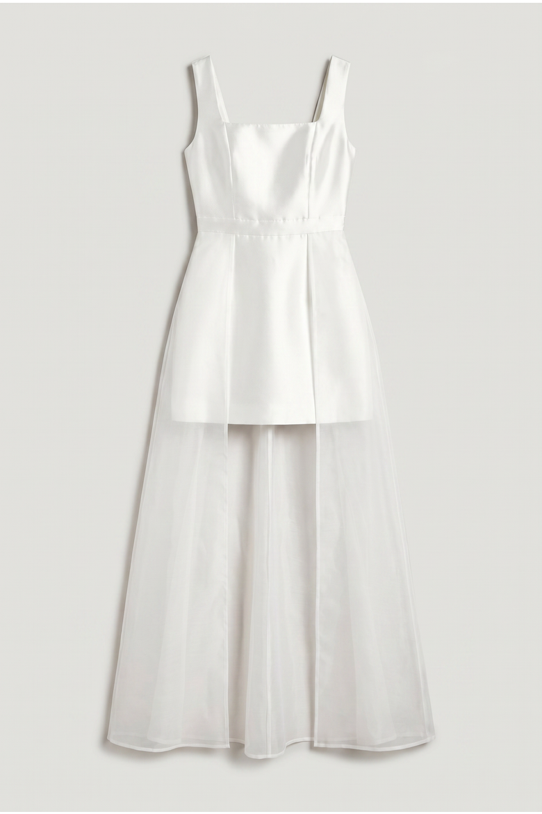 Petite Wide Strap Mini Dress, Alternate, color, Ivory