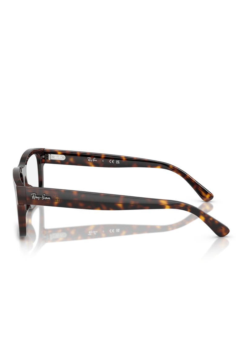 54mm Rectangular Optical Glasses, Alternate, color, HAVANA