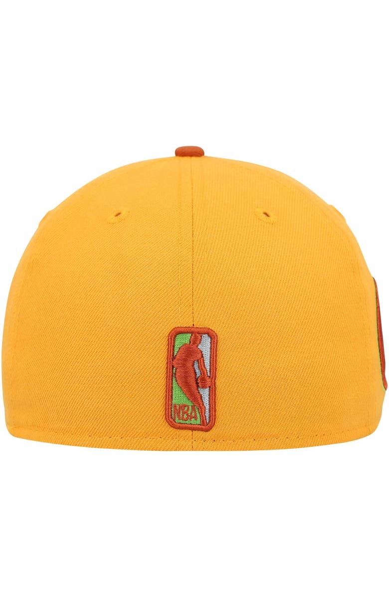 New Era Men's New Era  Gold/Rust Milwaukee Bucks 59FIFTY Fitted Hat, Alternate, color, 