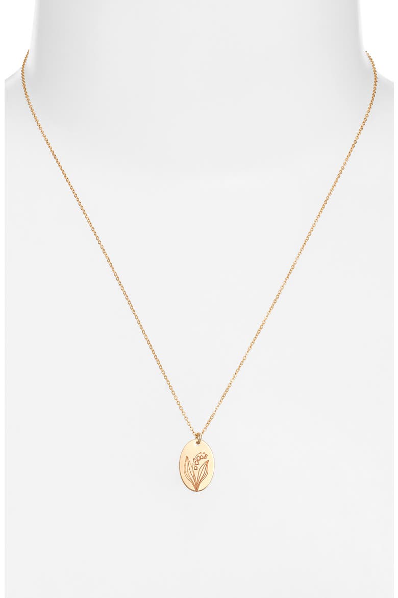 Louise Birth Flower Necklace, Alternate, color, GOLD / MAY