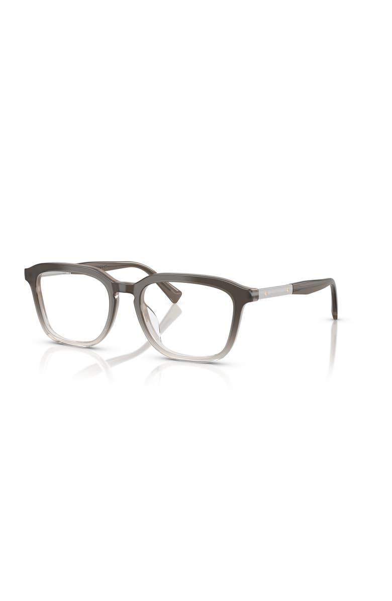 Brunello Cucinelli 53mm Rectangle optical glasses, Main, color, Grey