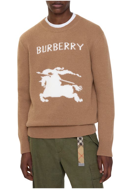 Burberry Ekd Wool Cashmere Sweater In Brown