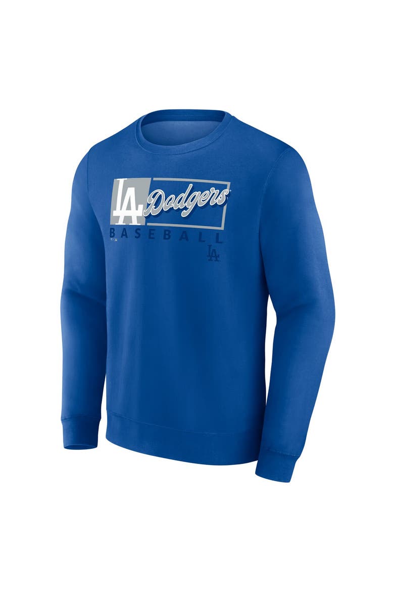 Men's Fanatics Royal Los Angeles Dodgers Focus Fleece Pullover Sweatshirt, Alternate, color, Royal