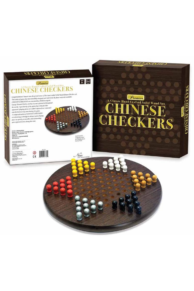 Chinese Checkers Wood Board Game, Ages 6+, Main, color, Multicolored