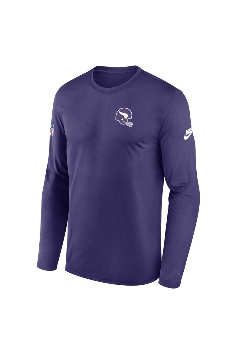 Men's Nike Purple Minnesota Vikings Legend Small Logo Performance Long Sleeve T-Shirt, Alternate, color, Purple