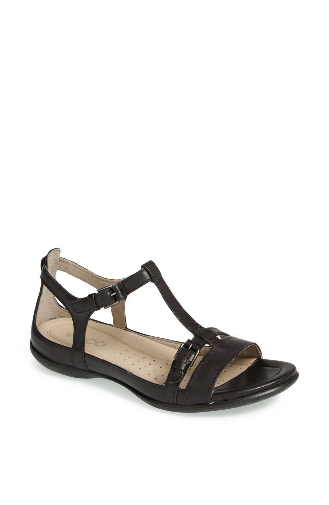 ECCO 'Flash' T-Strap Sandal, Main, color, 