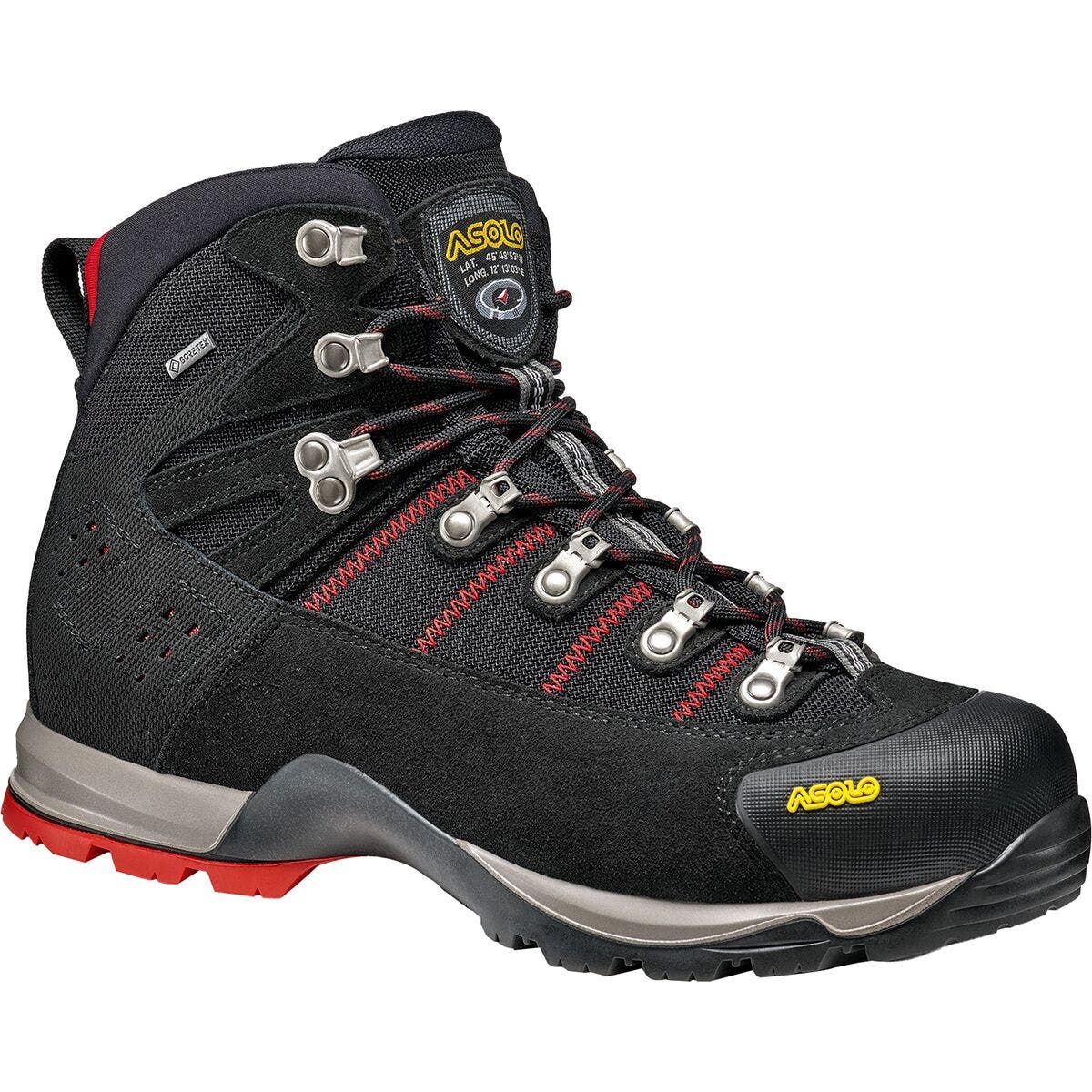 Asolo Fugitive Gtx Wide Hiking Boot - Men's, Alternate, color, Black/Red