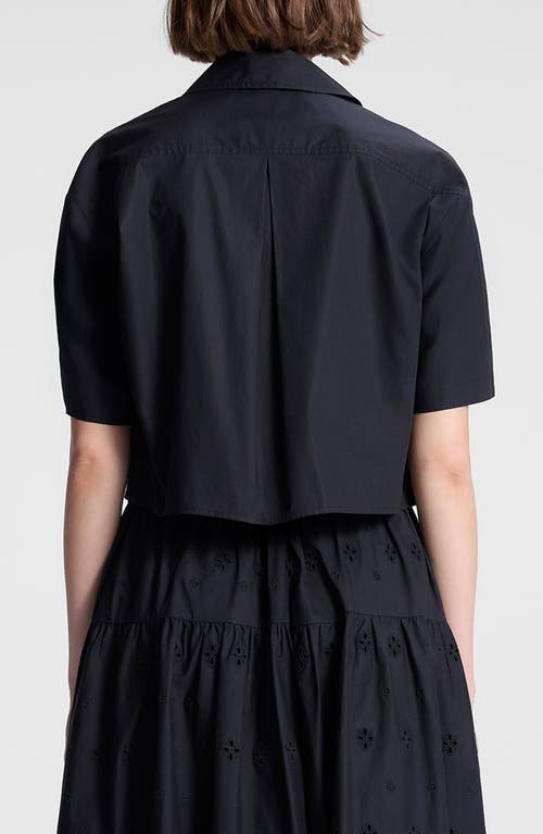 A.l.c . Jade Eyelet Boxy Crop Shirt