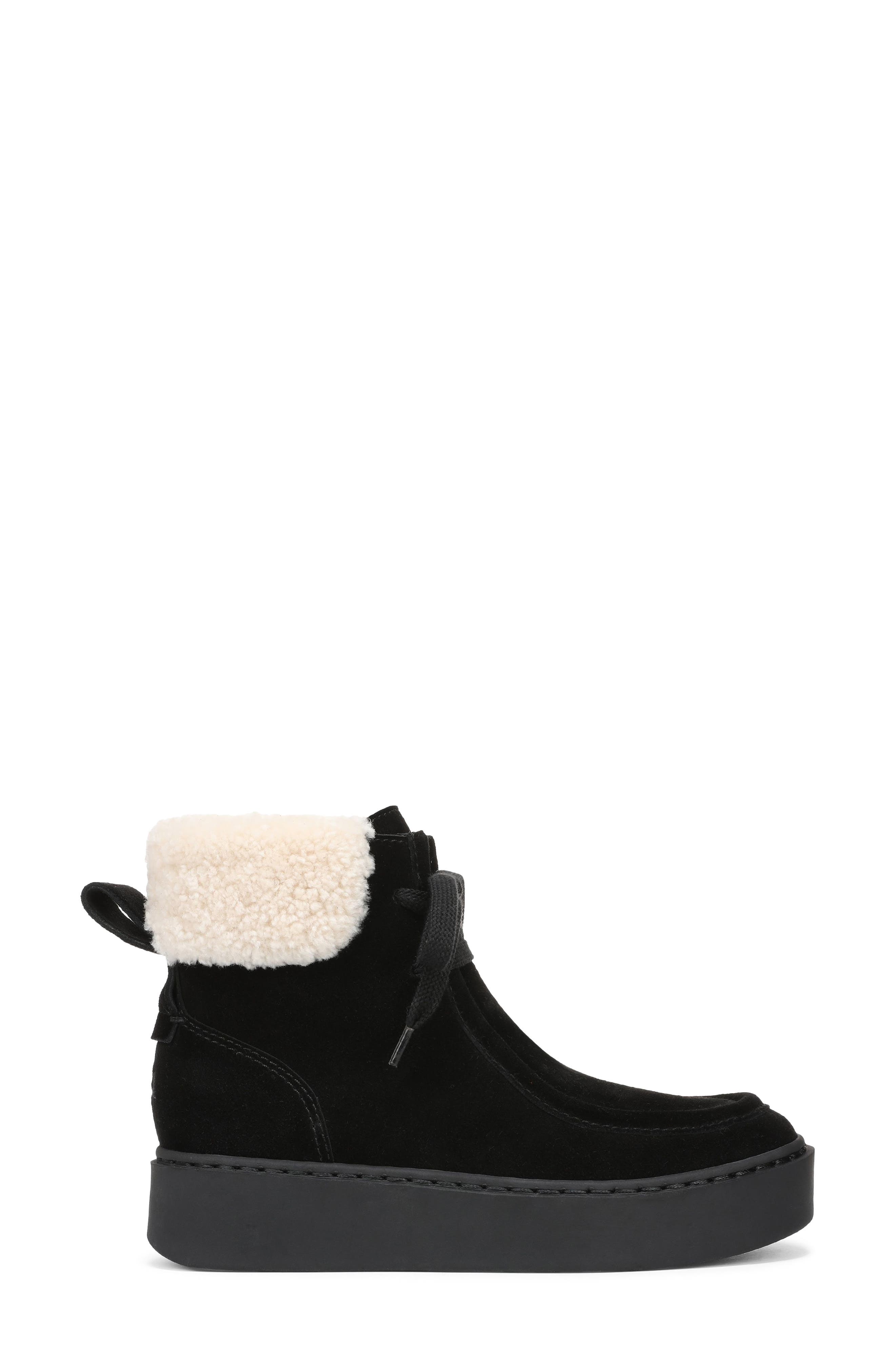 Favorite Daughter Sunny Genuine Shearling Lined Platform Bootie, Alternate, color, Black