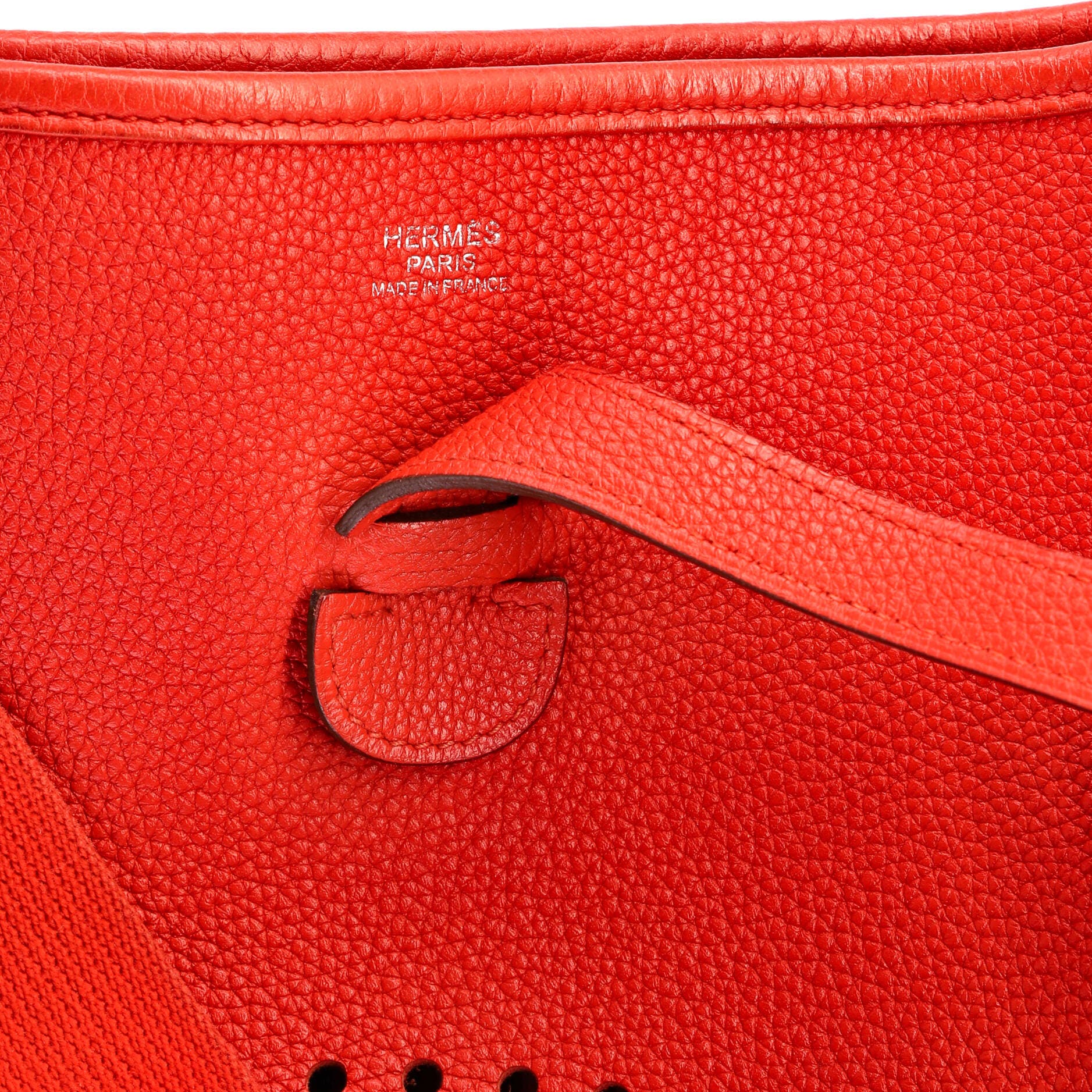 Pre-Owned Hermes Evelyne Bag Gen III Clemence PM, Alternate, color, Rouge De Coeur