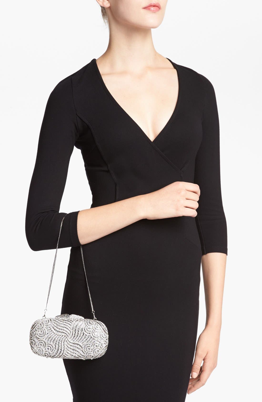 ZZDNU Natasha Couture Tasha 'Crystal Swirl' Clutch, Alternate, color, 