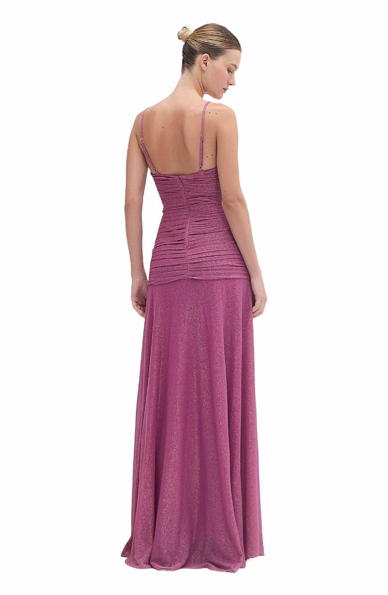 PatBO Metallic Plunge Gown, Alternate, color, 
