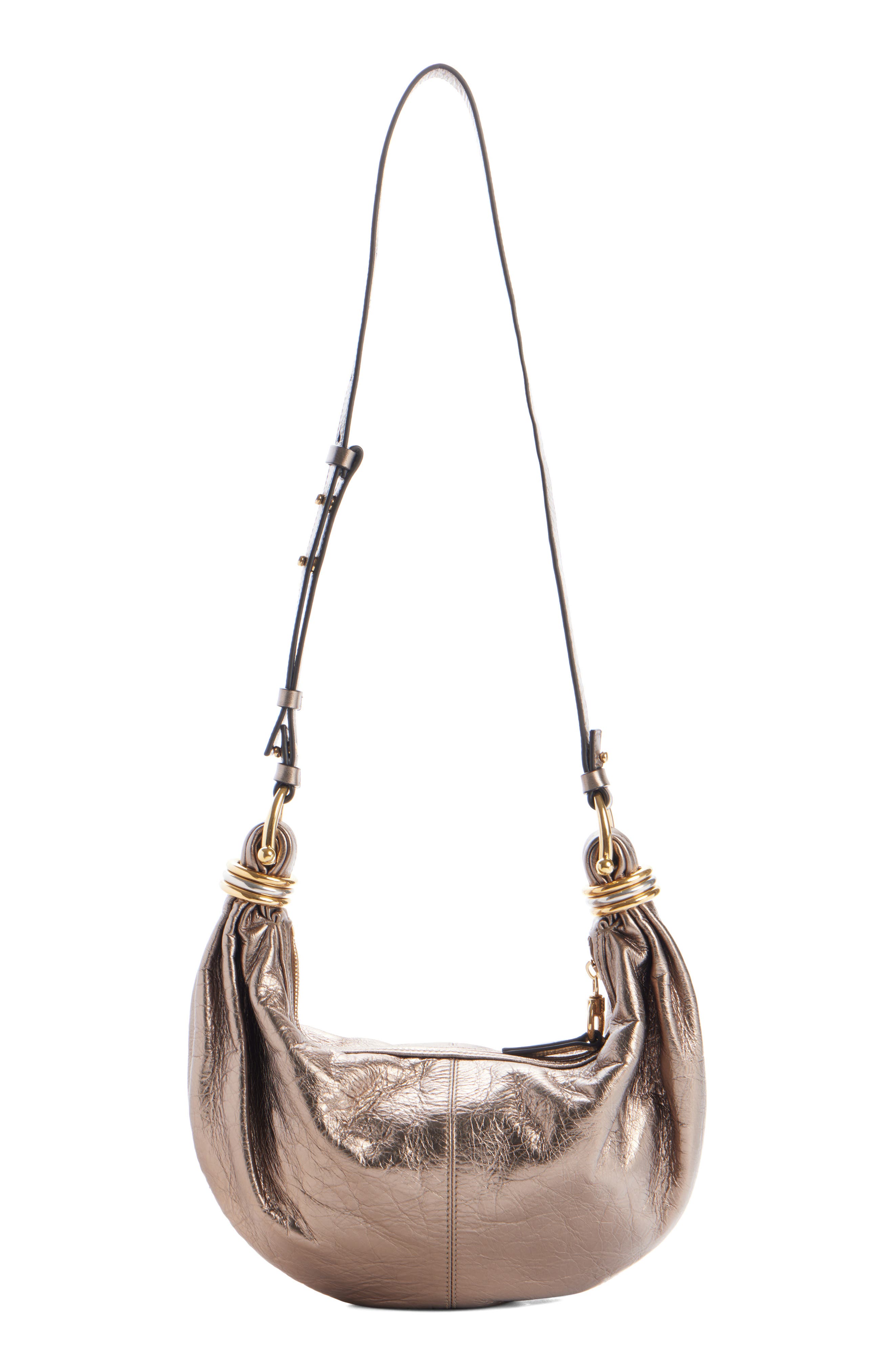 Chloé Bracelet Leather Hobo Bag, Alternate, color, 