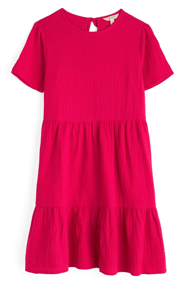 Seasalt Cornwall Pebble Comb Organic Cotton Gauze Dress, Alternate, color, Wild Raspberry