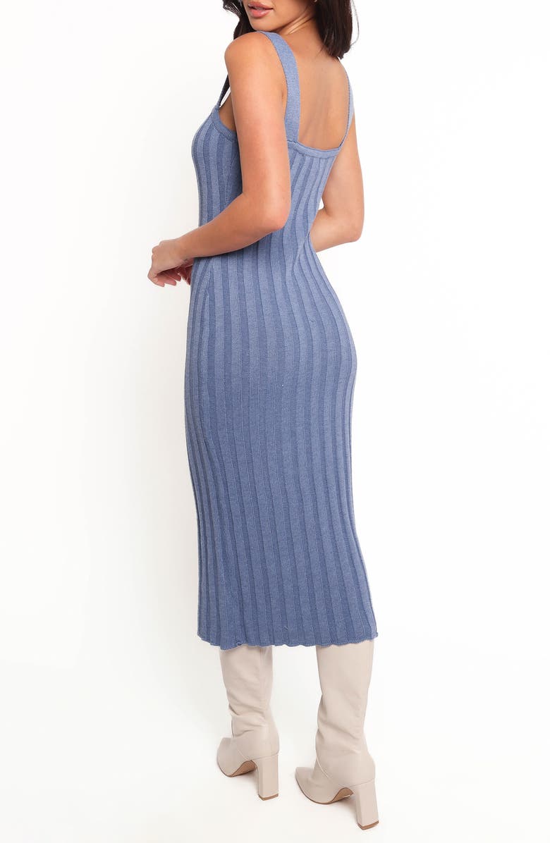 Petal & Pup Lexah Rib Midi Sweater Dress, Alternate, color, Blue