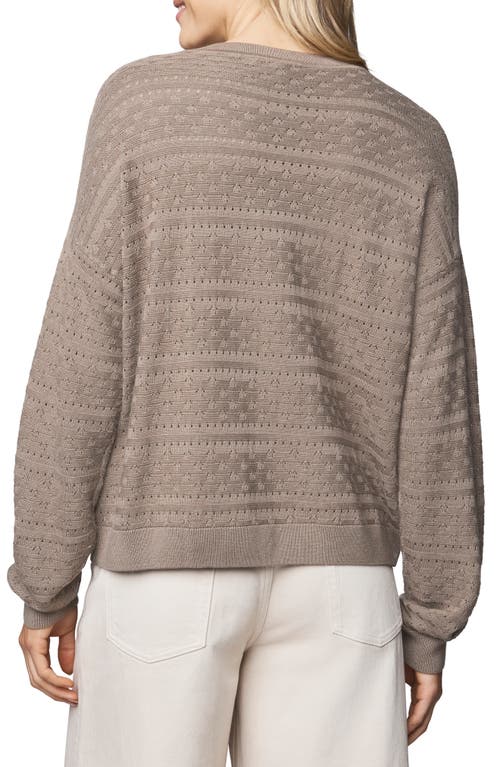 Splendid Georgie Oversize Pointelle Sweater In Brown