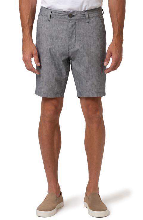 Noah Flat Front Slub Cotton & Linen Chino Shorts (Regular & Big)
