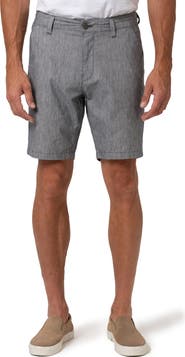 Mavi Jeans Noah Flat Front Slub Cotton & Linen Chino Shorts