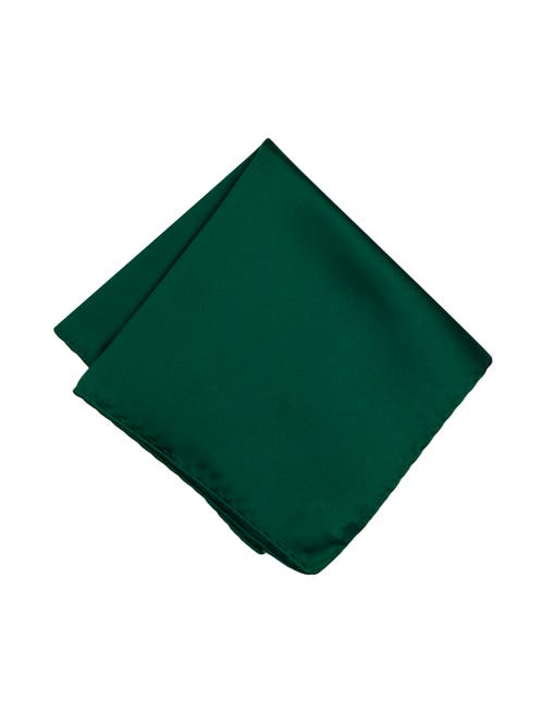 Brooklyn Brigade Solid Satin Pocket Square In Green