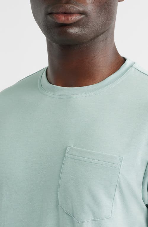 Free Fly Bamboo Flex Pocket Tee In Heather Ocean Mist In Multi