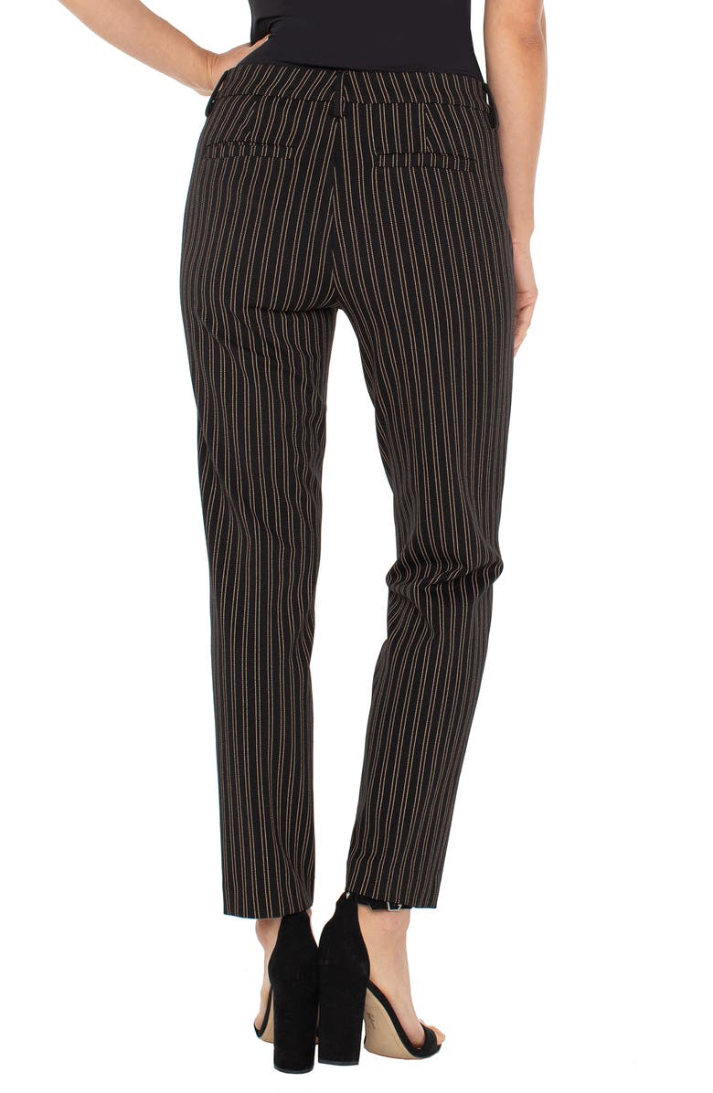 Liverpool Los Angeles Kelsey Ticking Stripe Ankle Slim Leg Pants, Alternate, color,