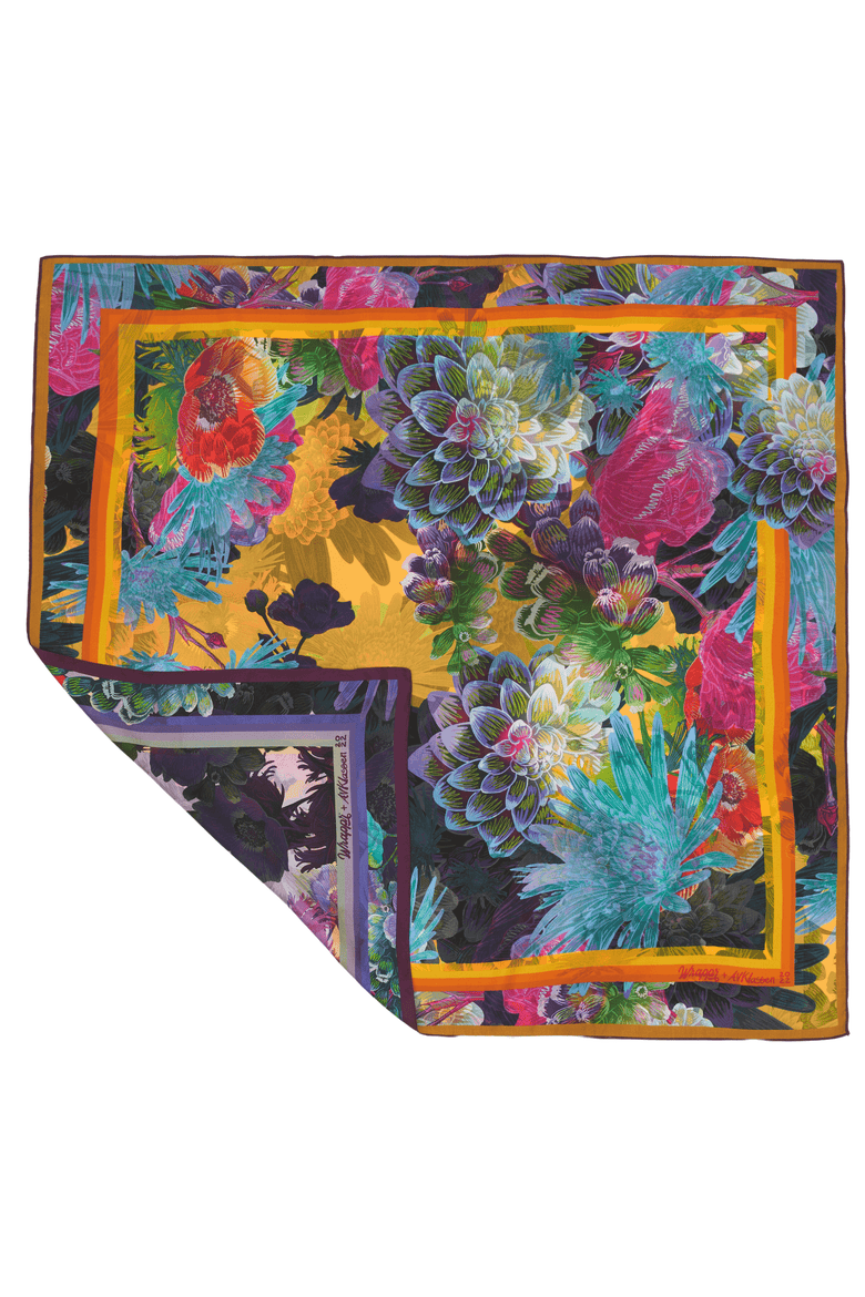 Lilac | 35" Mulberry Silk Furoshiki Gift Wrap by Adam Klassen, Alternate, color, Purple