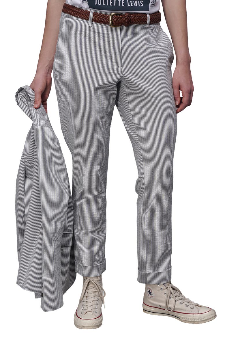 The Empower Seersucker Trouser, Main, color, NAVY/WHITE