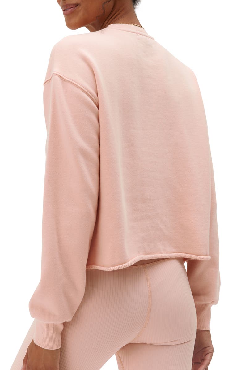 Spiritual Gangster Sunshine Crop Cotton Graphic Sweatshirt, Alternate, color, 