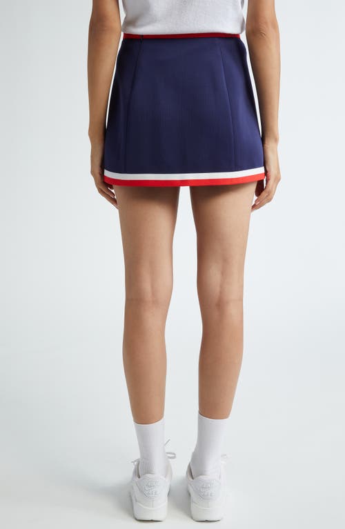 Sporty And Rich Pleated Tennis Mini Skirt In Navy