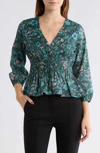 Derek Lam 10 Crosby Lilith Surplice V-Neck Top