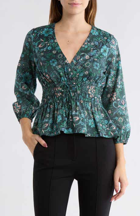 Derek Lam 10 Crosby Lilith Surplice V-Neck Top