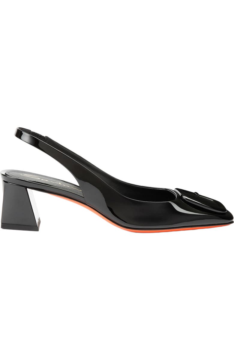 Santoni Women's Lemon Patent Sling Back, Main, color, Black