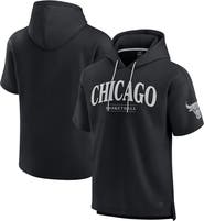 FANATICS Men's Fanatics  Black Chicago Bulls Elements Ready Short Sleeve Pullover Hoodie