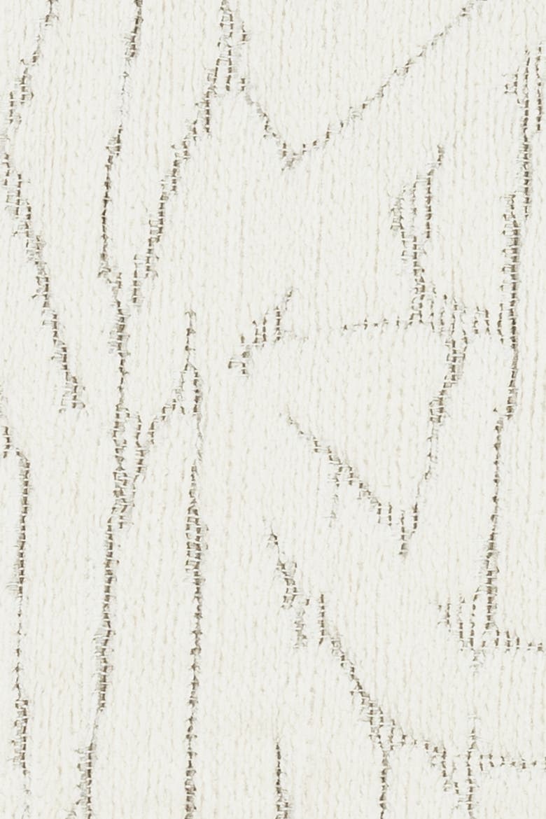 Synchronize Dimensional Chenille Ivory Indoor & Outdoor Woven Accent Pillow, Alternate, color, Ivory
