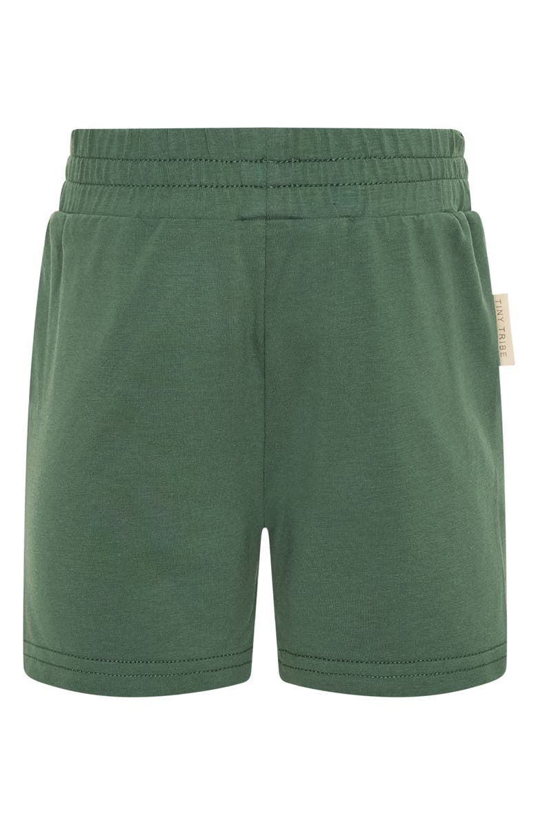 TINY TRIBE Core Stretch Cotton Shorts, Alternate, color, Olive