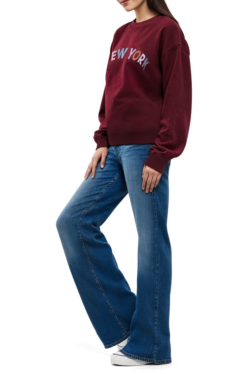 Wildfox Alex New York Sweatshirt, Alternate, color, Fig