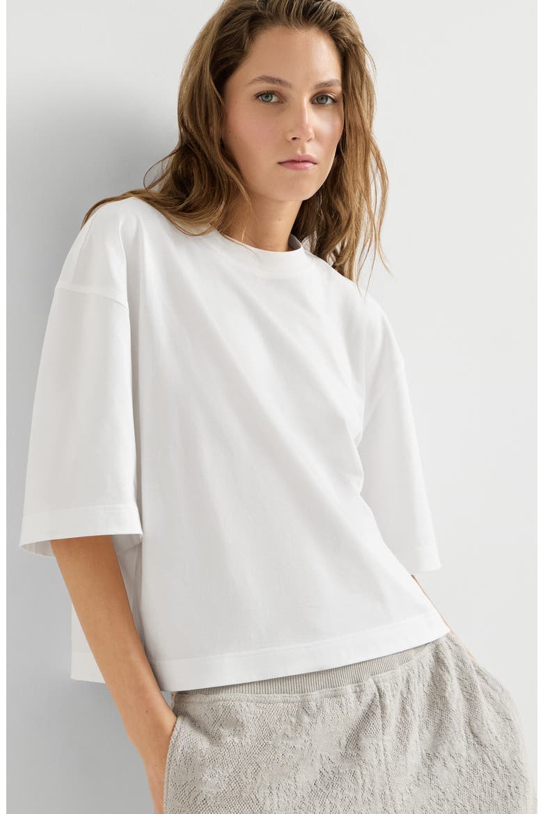 Cotton jersey T-shirt, Alternate, color, White