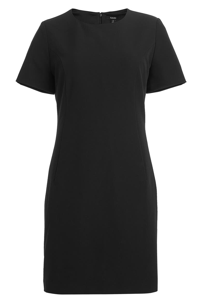Keynote Short Sleeve Dress, Alternate, color, BLACK