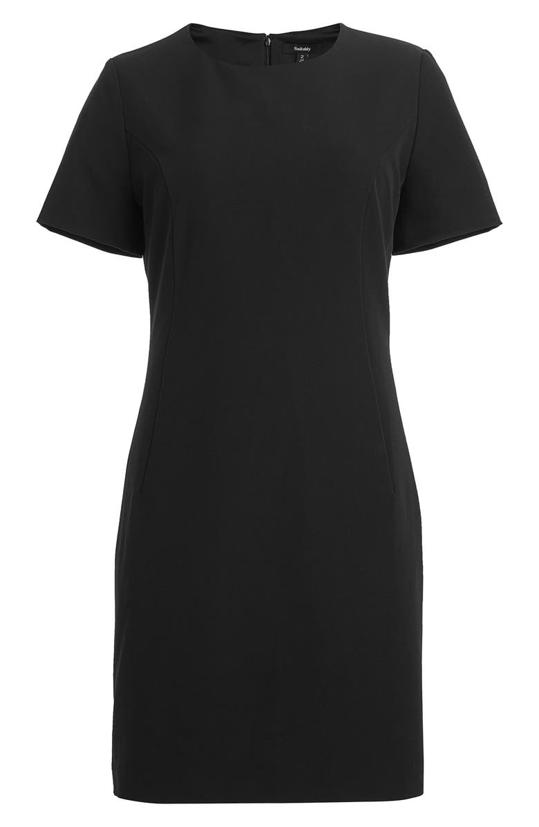 Suitably Keynote Short Sleeve Dress, Alternate, color, Black