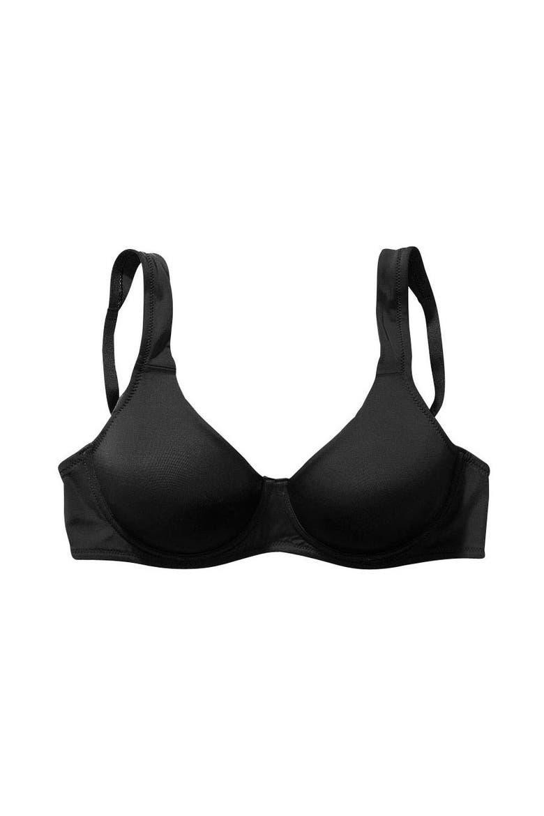 Underwire T-Shirt Bra, Alternate, color, Black