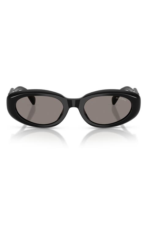 53mm Oval Sunglasses