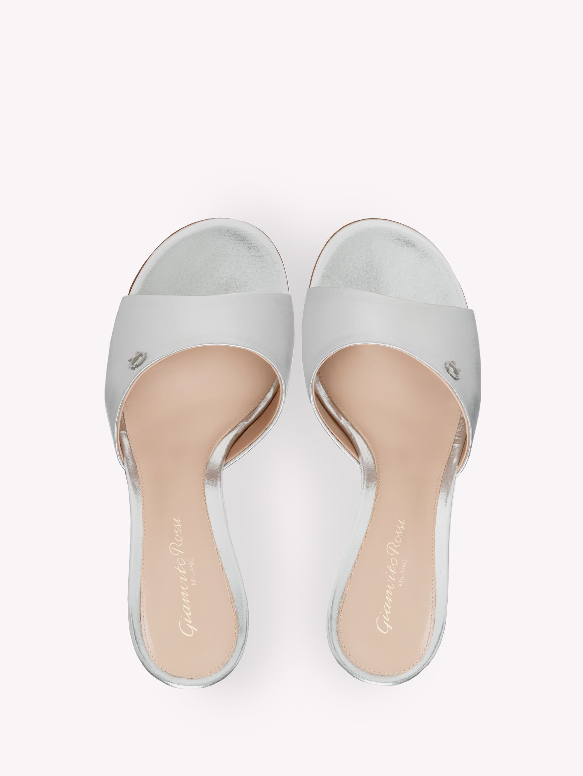 Gianvito Rossi Ascent Mule 55, Alternate, color, Metallic Silver