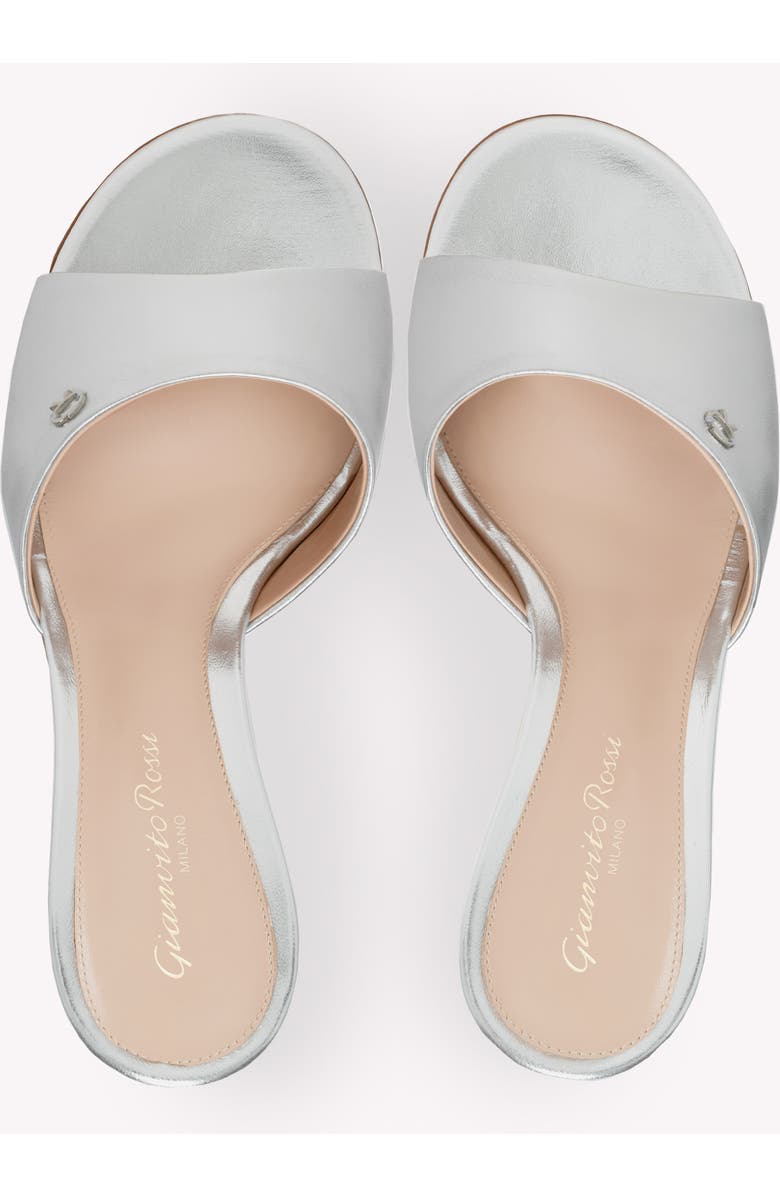 Gianvito Rossi Ascent Mule 55, Alternate, color, Metallic Silver