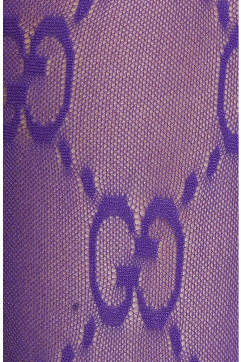 Double G Logo Knee High Socks, Alternate, color, PURPLE