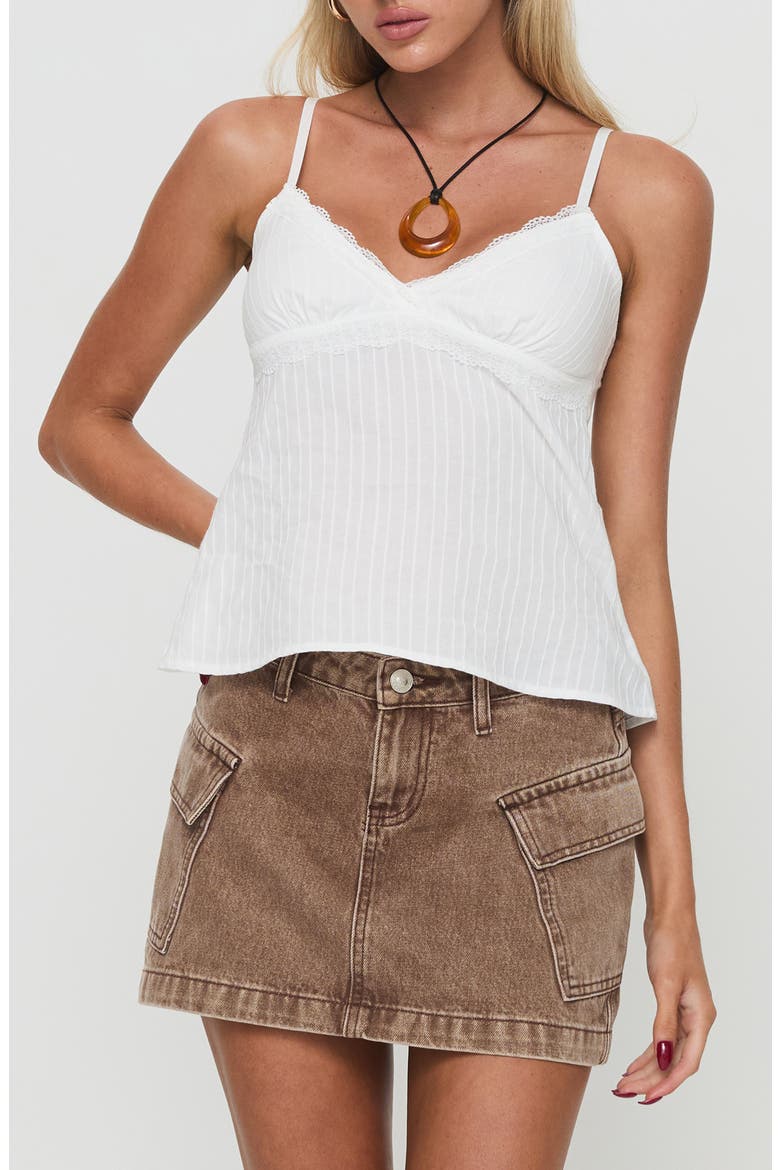 Lunya Cotton Camisole, Main, color, WHITE