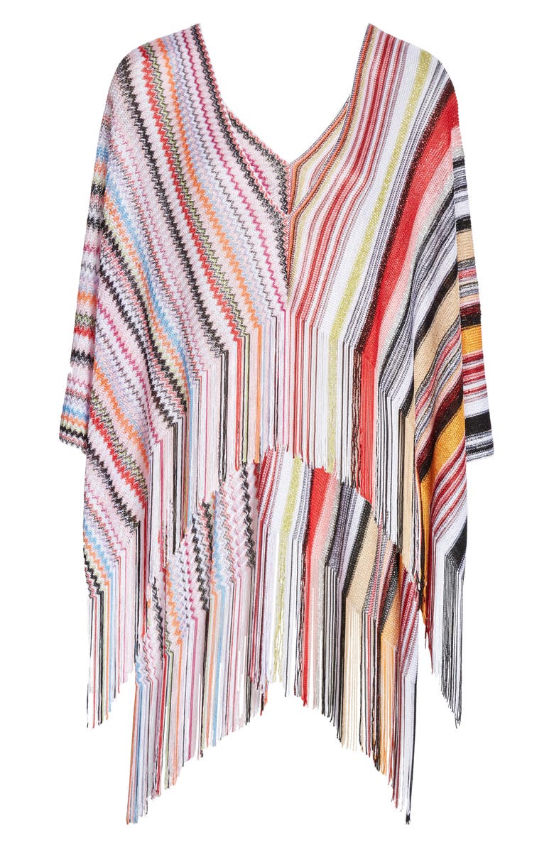 Missoni Zigzag Fringe Poncho, Alternate, color, 