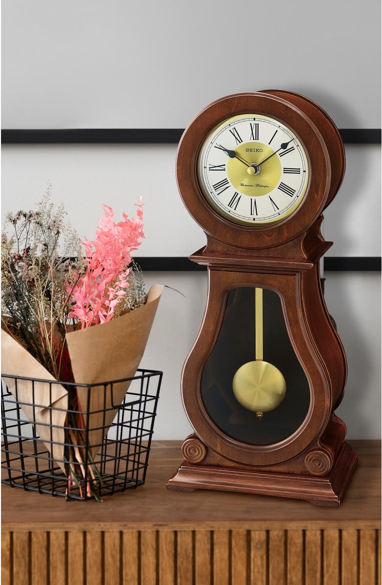 Seiko Albany Mantel Clock, Alternate, color, Brown