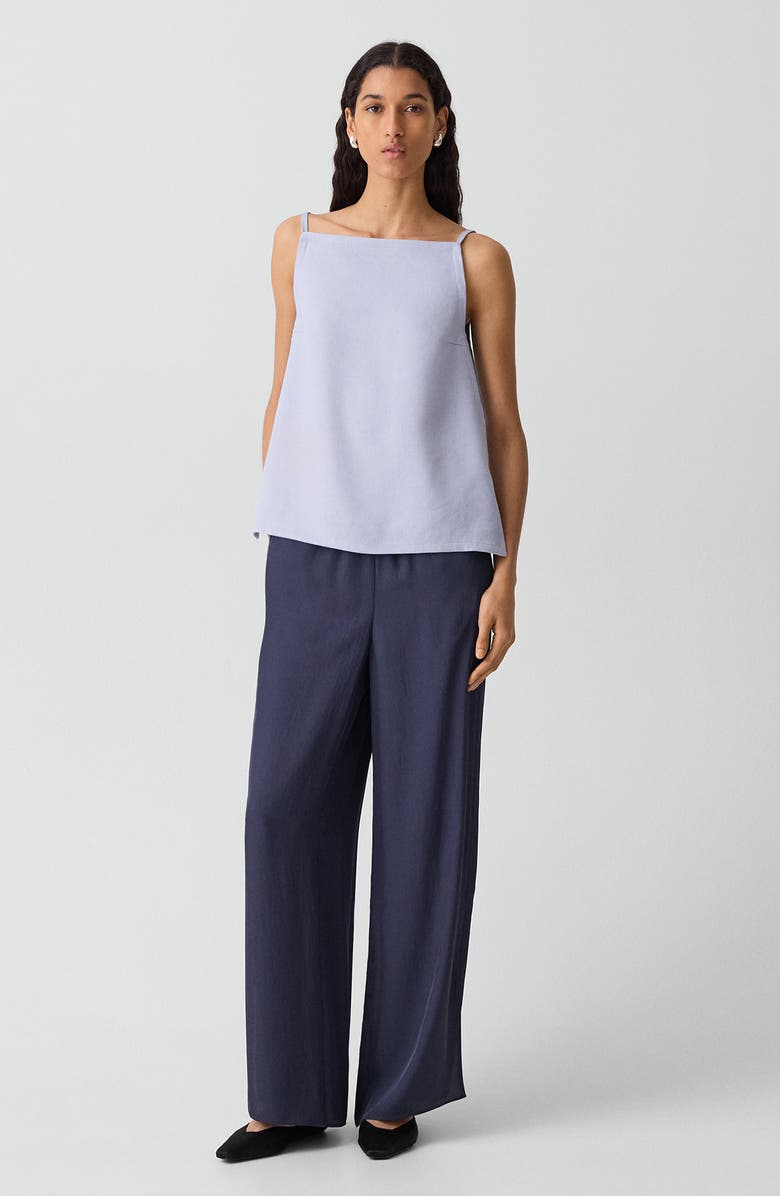 Theory Apron Linen Blend Tank, Alternate, color, Cornflower